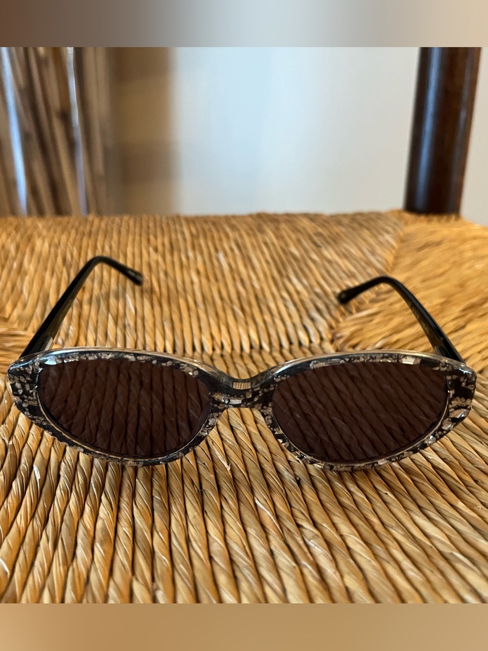 Linda Lundström L-001 Snakeskin Oval Cat-Eye Sunglasses